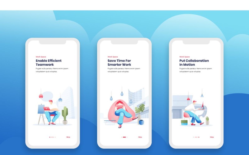 Download UI элементы "OB 11 Work Space UI Elements" / OB 11 Work Space UI Elements - UI элементы на тему графика adobe photoshop,adobe xd,apps,businessdisplay,launch,mobile,modern,onboarding,responsive,screen,sign in,template,ui,ux