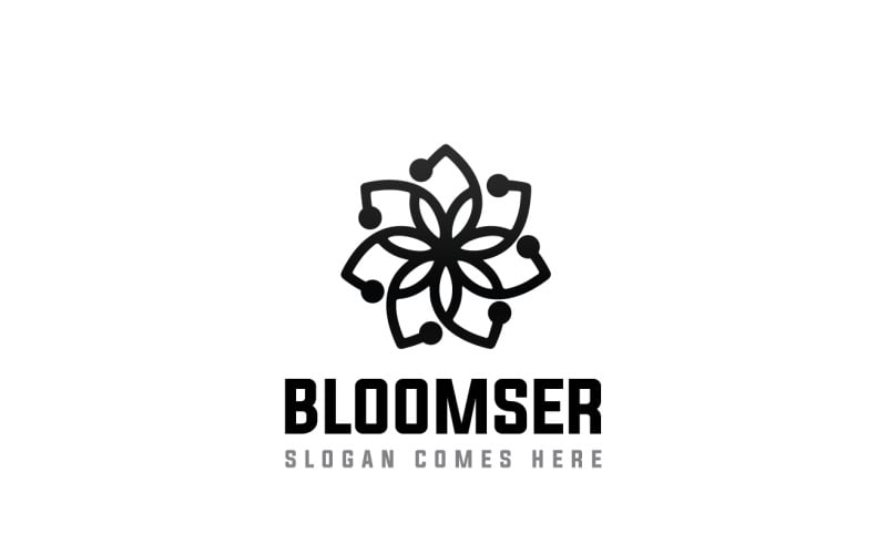 Download Шаблон логотипа "Bloomser Logo Template" / Bloomser Logo Template - Шаблон логотипа на тему графика bloomser,blooming,blooms,blossoming,blossoms,flowering,flowers,growing,growth,natura,lorganic,plants,sprouts,vector,illustrator,eps,graphics,art,logo,design