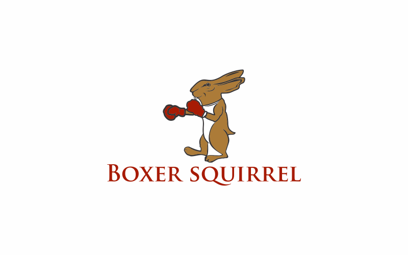 Download Шаблон логотипа "Boxer Squirrel Logo Template" / Boxer Squirrel Logo Template - Шаблон логотипа на тему графика animal,squirrel,boxer,wild,icon,illustration,design,element,nature,set,wildlife,wolf,funny,vector,concept,hare,trace,print,holding,cow