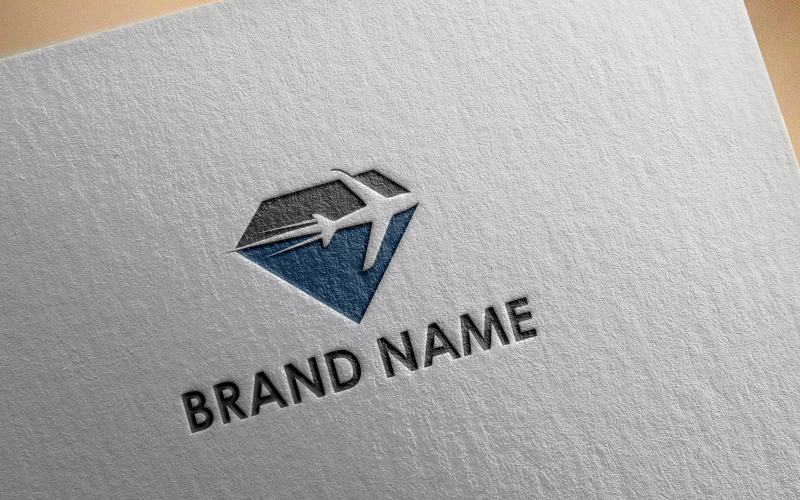 Download Шаблон логотипа "Diamond Plane Logo Template" / Diamond Plane Logo Template - Шаблон логотипа на тему графика graphic,plane,diamond,design,illustration,icon,vector,paper,symbol,concept,blue,airplane,travel,air,flight,fly,wing,aviation,transport,transportation