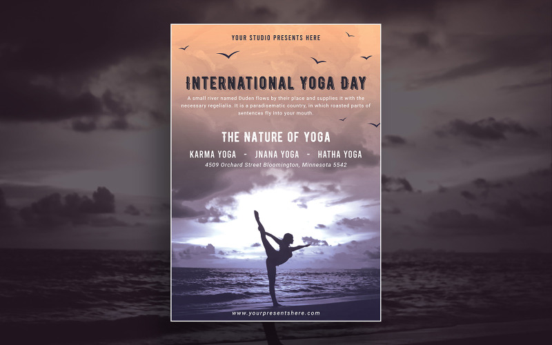 Download Фирменный стиль "Leviosa - Yoga Flyer Design - Corporate Identity Template" / Leviosa - Yoga Flyer Design - Corporate Identity Template - Фирменный стиль на тему графика flyer,yoga,meditation,international,poster,peaceful,festival,event,promotion,multipurpose,vector,silhouette,training,modern,wellness