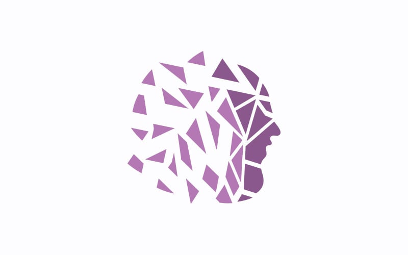 Download Шаблон логотипа "Mind Cure Logo Template" / Mind Cure Logo Template - Шаблон логотипа на тему графика bio cure,bio woman,care,cosmetics,cure,eco mind,feminine,girl,green mind,leaf woman,medical logo,natural,natural woman,pharmacie,spa logo,surgery logo,vegetal