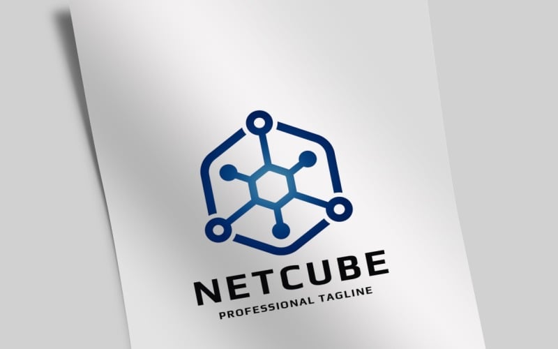 Download Шаблон логотипа "Net Cube Logo Template" / Net Cube Logo Template - Шаблон логотипа на тему графика abstract,agency,box,brand,branding,business,colorful,cube,data,development,entertainment,firm,group,hexa,hexagon,identity,media,network,professional,share