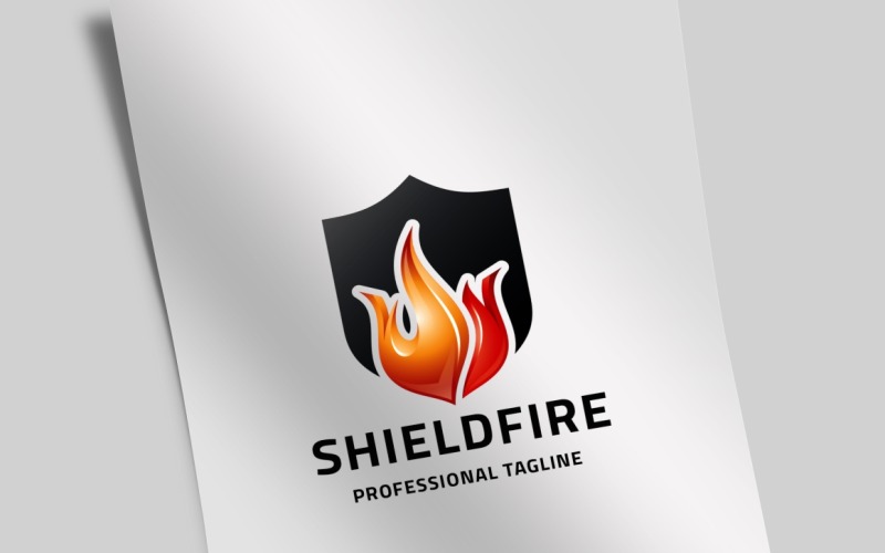Download Шаблон логотипа "Shield Fire Logo Template" / Shield Fire Logo Template - Шаблон логотипа на тему графика army,auto,badge,car,coat of arms,company,crest,defence,elegant,emblem,gothic,heraldic,knight,letter,logo,logotype,master,maximum,medal,powerpoint