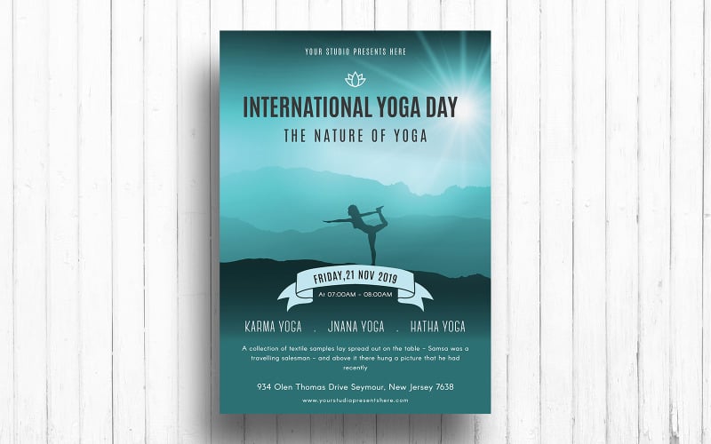 Download Фирменный стиль "Theor - Yoga Flyer Design - Corporate Identity Template" / Theor - Yoga Flyer Design - Corporate Identity Template - Фирменный стиль на тему графика flyer,yoga,meditation,international,poster,peaceful,festival,event,promotion,multipurpose,vector,silhouette,training,modern,wellness