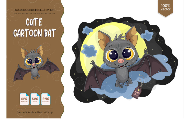 Download Vector "Cute Cartoon Bat - Vector Image" / Cute Cartoon Bat - Vector Image - Vector на тему графика cartoon,bat,animal,vector,isolated,character,halloween,illustration,horror,vampire,october,cute,mammal,flying,graphic,smiling,adorable,comic,creature,drawing