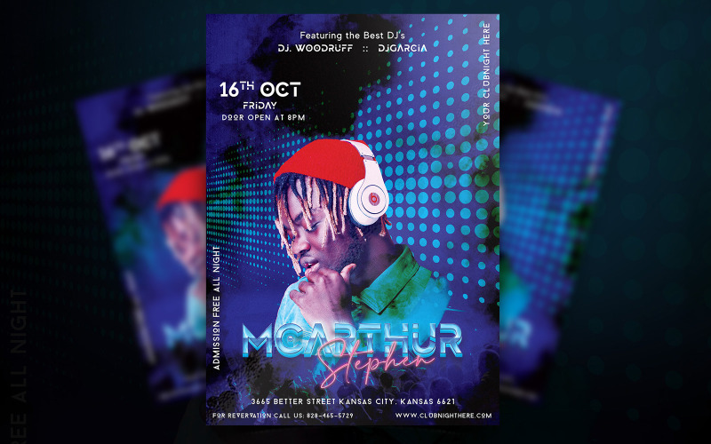 Download Фирменный стиль "DJ Music Party Flyer Design - Corporate Identity Template" / DJ Music Party Flyer Design - Corporate Identity Template - Фирменный стиль на тему графика djparty,nightparty,musicparty,weekendparty,flyer,a4,nightclub,banner,poster,mockup,danceparty,hiphop,ladiesnightparty,musicconcert,socialmedia
