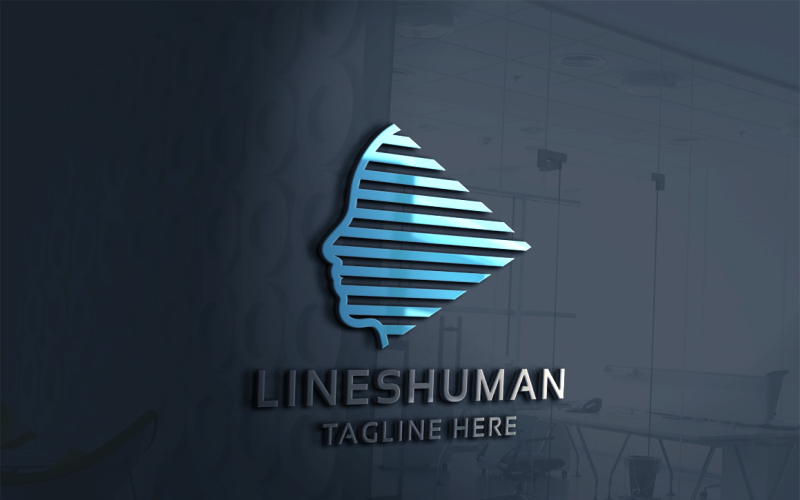 Download Шаблон логотипа "Lines Human Logo Template" / Lines Human Logo Template - Шаблон логотипа на тему графика abstract,app,application,colorful,communication network,creative thought,development,digital face,digital head,digital human,digital idea,digital mind,face logo,generation,hi tech,high tech,h