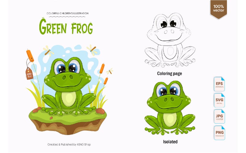 Download Vector "Cute Cartoon Frog, Coloring Page, Isolated - Vector Image" / Cute Cartoon Frog, Coloring Page, Isolated - Vector Image - Vector на тему графика frog,cartoon,baby,fun,green,comic,creature,character,drawing,smile,illustration,funny,flora,young,humor,toad,mood,picture,amphibian,fauna