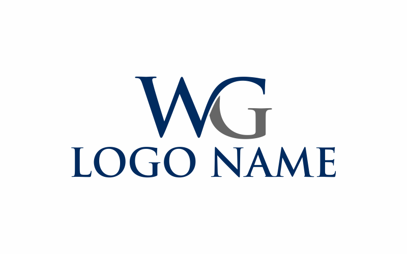 Download Шаблон логотипа "Initials WG Logo Template" / Initials WG Logo Template - Шаблон логотипа на тему графика icon,sign,symbol,initial,vector,logo,business,concept,abstract,template,design,illustration,graphic,font,simple,creative,black,identity,initials,element