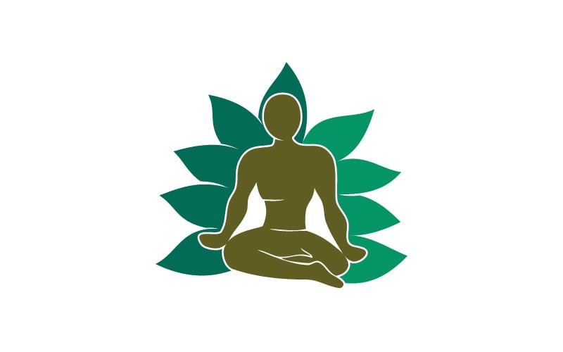 Download Шаблон логотипа "Yoga Logo Template" / Yoga Logo Template - Шаблон логотипа на тему графика logo,vector,template,yoga,sport,health,meditation,branding,sign,symbol,leaf,human,people,pose,unique,design,graphic,life,company