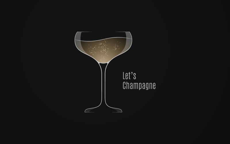 Download Шаблон логотипа "Dark Champagne Logo Template" / Dark Champagne Logo Template - Шаблон логотипа на тему графика champagne,cheers,bubble,celebration,elegant,glass,happy,restaurant,romantic,line,liquid,logo,luxury,party,wine,winery,bar,beverage,crystal,glassware