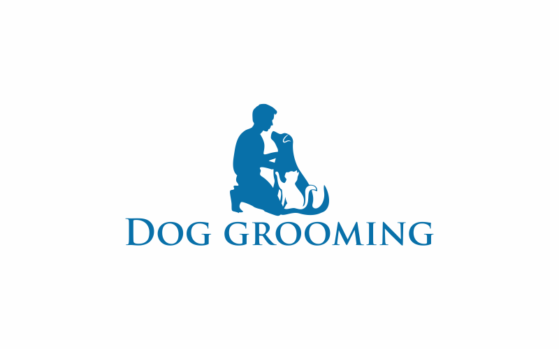 Download Шаблон логотипа "Dog Grooming Logo Template" / Dog Grooming Logo Template - Шаблон логотипа на тему графика animal,pet,grooming,dog,purebred,groomer,hairstyle,puppy,salon,domestic,clean,fluffy,scissors,shampoo,adorable,portrait,trimming,hairbrush,pedigreed,indoors
