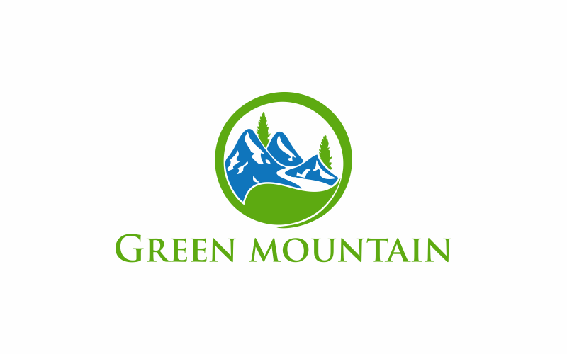 Download Шаблон логотипа "Green Mountain Logo Template" / Green Mountain Logo Template - Шаблон логотипа на тему графика landscape,green,nature,mountain,blue,beautiful,travel,background,peak,outdoor,panorama,natural,spring,outdoors,high,top,tree,national,sunlight,mountains
