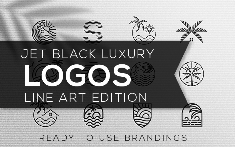 Download Шаблон логотипа "12 Premade Luxury  - Line Art Edition Logo Template" / 12 Premade Luxury  - Line Art Edition Logo Template - Шаблон логотипа на тему графика luxury,brand,branding,logo bundle,premium,sea,line art,line art logo,black logo,modern,minimalist,set,simple,icon,circle,clean,line,minimalism,logos,female