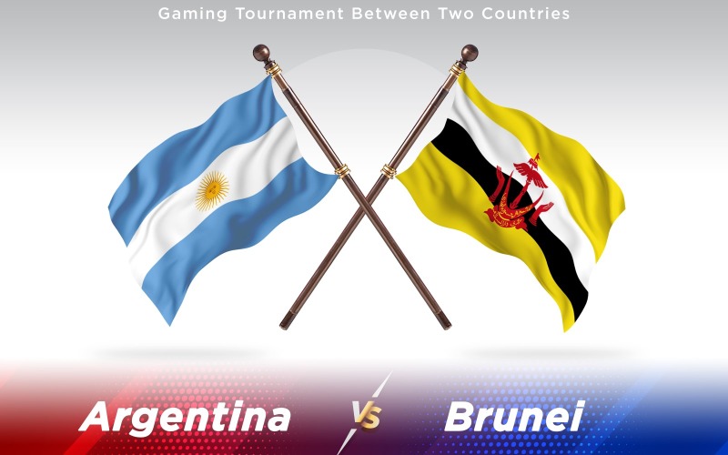 Download Иллюстрация "Argentina versus Brunei  Two Countries Flags - Illustration" / Argentina versus Brunei  Two Countries Flags - Illustration - Иллюстрация на тему графика national,patriotic,europe,asia,republic,map,flag,country,cartography,geography,nation,illustration,graphic,vector,state,world,isolated,symbol,border,icon