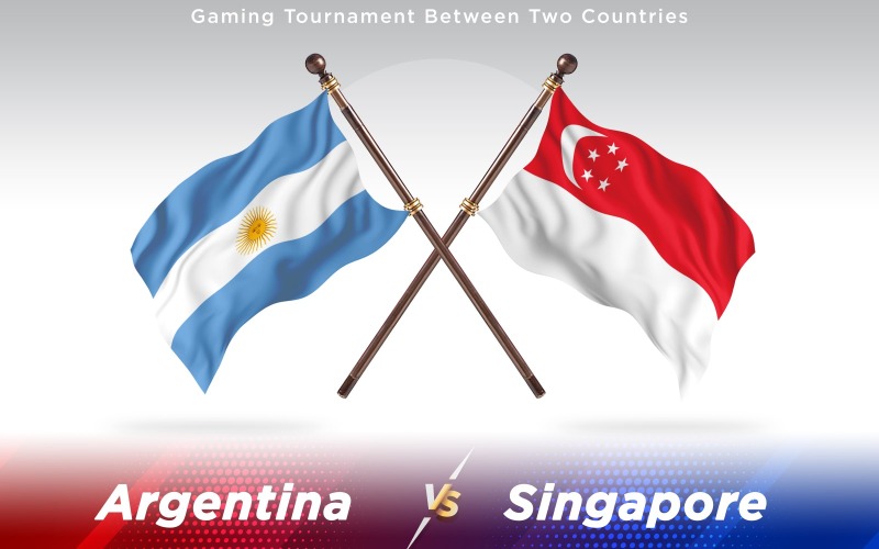 Download Иллюстрация "Argentina versus Singapore Two Countries Flags - Illustration" / Argentina versus Singapore Two Countries Flags - Illustration - Иллюстрация на тему графика national,patriotic,europe,asia,republic,map,flag,country,cartography,geography,nation,illustration,graphic,vector,state,world,isolated,symbol,border,icon