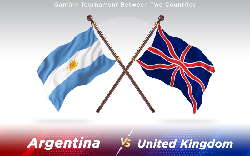 Download Иллюстрация "Argentina versus United Kingdom Two Countries Flags - Illustration" / Argentina versus United Kingdom Two Countries Flags - Illustration - Иллюстрация на тему графика national,patriotic,europe,asia,republic,map,flag,country,cartography,geography,nation,illustration,graphic,vector,state,world,isolated,symbol,border,icon