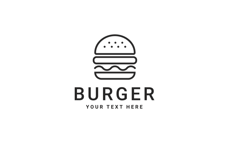 Download Шаблон логотипа "Burger Design Logo Template" / Burger Design Logo Template - Шаблон логотипа на тему графика burger,fast,food,hamburger,fastfood,sandwich,icon,logo,template,pizza