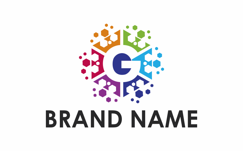 Download Шаблон логотипа "Hexagon Letter G Logo Template" / Hexagon Letter G Logo Template - Шаблон логотипа на тему графика icon,symbol,letter g,logo,business,vector,template,creative,alphabet,hexagon,shape,graphic,technology,geometric,initial,colorful,monogram,digital,flat