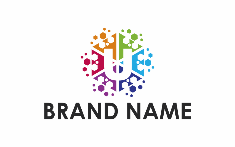 Download Шаблон логотипа "Hexagon Letter U Logo Template" / Hexagon Letter U Logo Template - Шаблон логотипа на тему графика icon,symbol,letter u,logo,business,vector,template,creative,alphabet,hexagon,shape,graphic,technology,geometric,initial,colorful,monogram,digital,flat