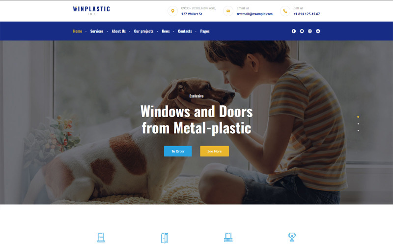 Plastic Windows Installation &amp; Replacement WordPress Theme