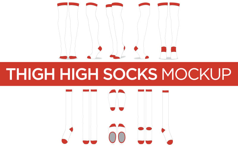 Download Мокап для продукта "Thigh High Socks - Vector Template product mockup" / Thigh High Socks - Vector Template product mockup - Мокап для продукта на тему графика thigh high socks,socks,mockups,templates,vectors,graphics,adobe illustrator,royalty free,eps,svg,ai,png,dxf,pdf,digital download,illustrations,drawings,apparel,clothing,angles