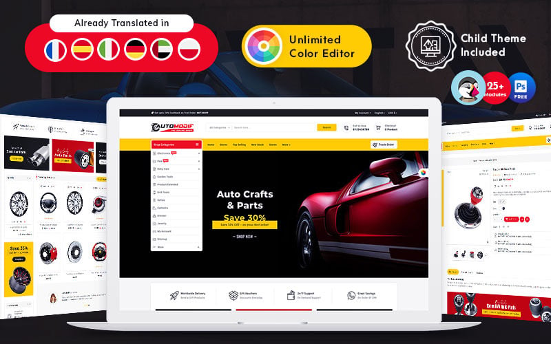 Auto Modif Responsive PrestaShop Theme