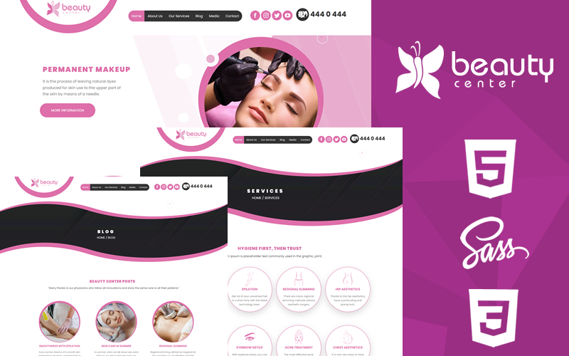 Beauty Center Creative HTML5 &amp; CSS3 Website Template