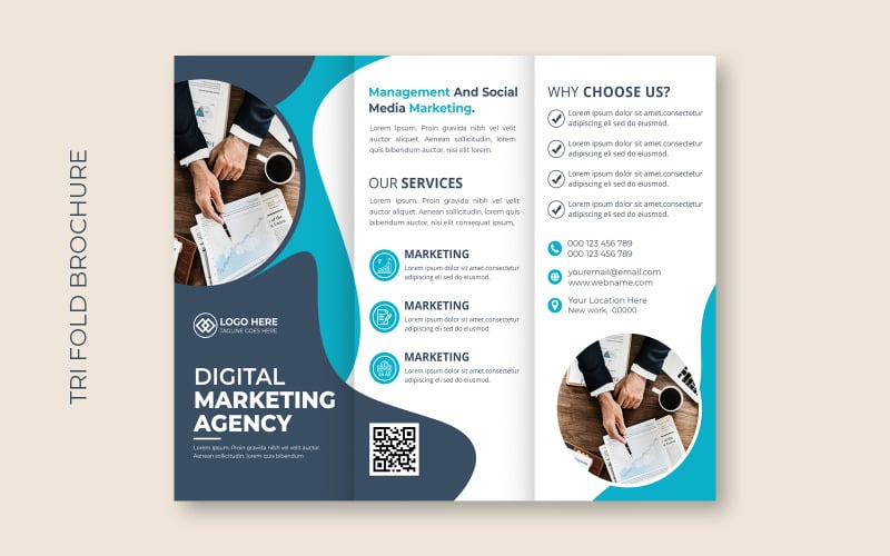 Download Фирменный стиль "Corporate Business Trifold Brochure Cover Template - Corporate Identity Template" / Corporate Business Trifold Brochure Cover Template - Corporate Identity Template - Фирменный стиль на тему графика business tri fold brochure,brochure,flyer,tri fold brochure,abstract flyer,creative flyer,marketing flyer,business,abstract,cover,template,typography,layout,marketing,promotion,presentation,g