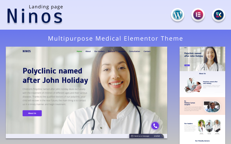 Multipurpose Medical Landing page Elementor WordPress Theme