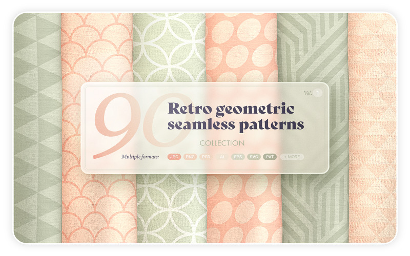 Download Pattern "Retro Geometric Seamless s Collection Pattern" / Retro Geometric Seamless s Collection Pattern - Pattern на тему графика seamless,geometric,retro,vector,design,decorative,tile,background,vintage,classic,surface pattern,ornament,graphic,minimalistic,simple,pattern