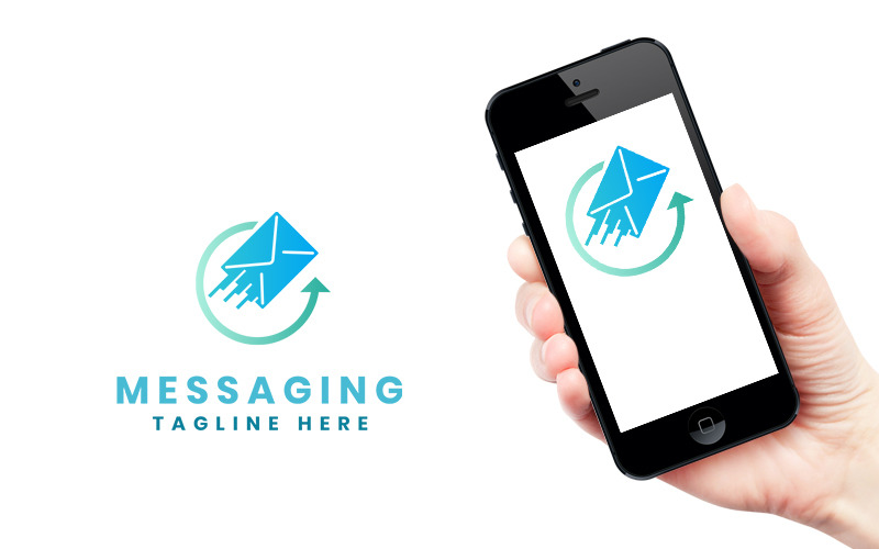 Download Шаблон логотипа "Messaging Communication Logo" / Messaging Communication Logo - Шаблон логотипа на тему графика logo design,logo template,logo,vector,corporate logo,brand,technology,app,business,abstract,financial,accounting,architecture,law,bank,consulting,education,human resource,industrial,insurance