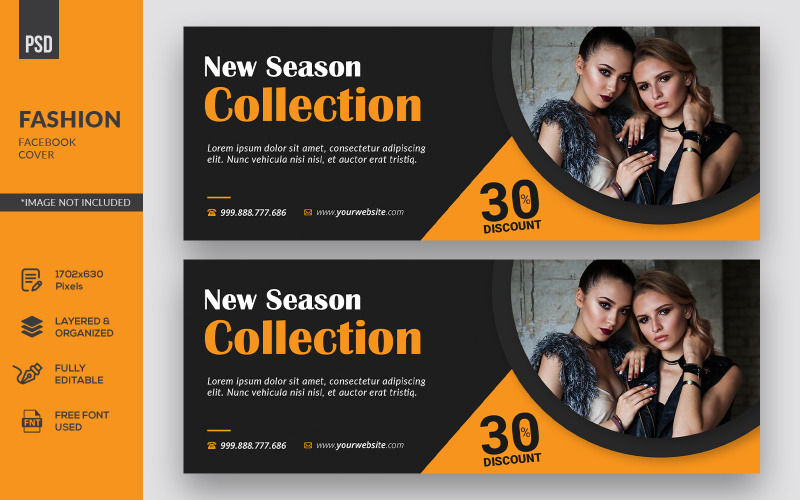 Download Шаблон для соцсетей "Creative Fashion Facebook Cover" / Creative Fashion Facebook Cover - Шаблон для соцсетей на тему графика facebook,store,banner,shopping,sale,seasons,friday,fashion,template,social,fb,timeline,cover,graphic,marketing,advertising,promotion,business