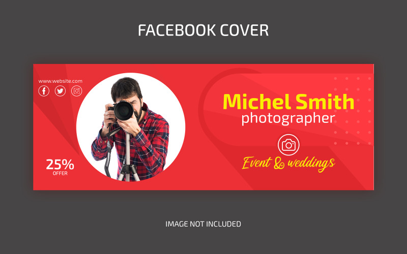 Download Шаблон для соцсетей "Photography Facebook Cover Banner Template" / Photography Facebook Cover Banner Template - Шаблон для соцсетей на тему графика banner,design,template,camera,color,photo,website,photography,web banner,templates,website template,workspace,photo camera,social media banner,abstract banner,web header,banner ad,horizontal 