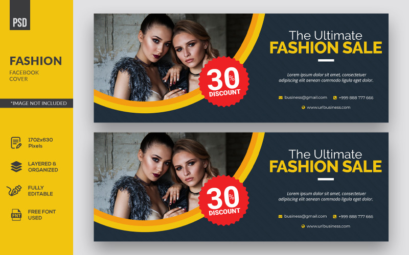 Download Шаблон для соцсетей "Modern Fashion Facebook Timeline Cover" / Modern Fashion Facebook Timeline Cover - Шаблон для соцсетей на тему графика facebook,store,banner,shopping,sale,seasons,friday,fashion,template,social,fb,timeline,cover,graphic,marketing,advertising,promotion,business