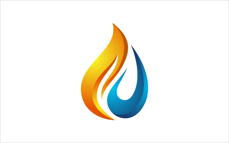 Download Шаблон логотипа "Flame Water Drop Vector Logo Design Illustrator" / Flame Water Drop Vector Logo Design Illustrator - Шаблон логотипа на тему графика symbol,business,sign,abstract,icon,fire,logo,flame,water,illustration,creative,drop,vector,design,company,element,energy,concept,blue,nature