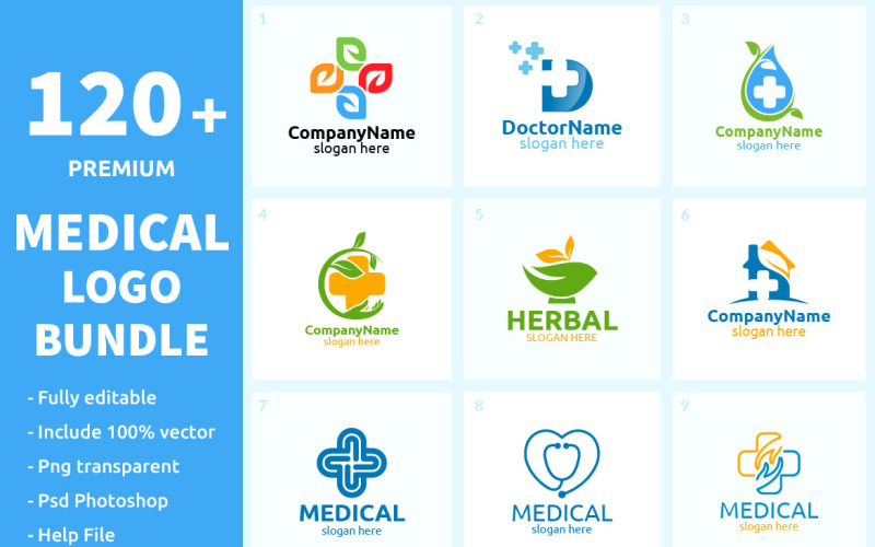 Download Шаблон логотипа "120+ Medical Logo Bundle" / 120+ Medical Logo Bundle - Шаблон логотипа на тему графика pet,medicine,emergency,illustration,pharmacy,doctor,pharmaceutical,plus,cross,clinic,logo,health,care,hospital,medical,ambulance,service,vector,healthcare,icon