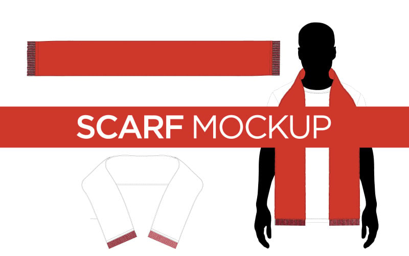 Download Мокап для продукта "Scarf - Vector Template Mockup" / Scarf - Vector Template Mockup - Мокап для продукта на тему графика scarf,scarves,templates,graphics,mockups,eps,ai,png,dxf,pdf,svg,digital download,adobe illustrator,apparel,accessories,winter,clothing,garments,drawings,illustrations