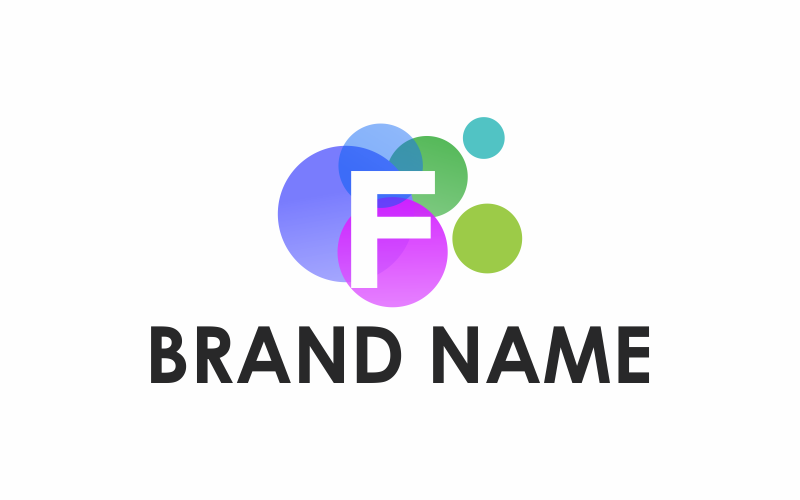 Download Шаблон логотипа "Letter F Circle Logo Template" / Letter F Circle Logo Template - Шаблон логотипа на тему графика circle,icon,business,symbol,letter f,sign,logo,vector,template,logotype,font,internet,digital,branding,concept,colorful,initial,graphic,gradient