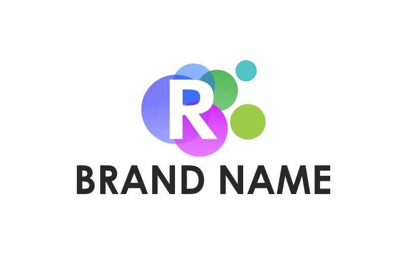 Download Шаблон логотипа "Letter R Circle Logo Template" / Letter R Circle Logo Template - Шаблон логотипа на тему графика circle,icon,business,symbol,letter r,sign,logo,vector,template,logotype,font,internet,digital,branding,concept,colorful,initial,graphic,gradient
