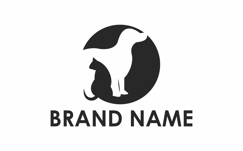Download Шаблон логотипа "Pet Logo Template" / Pet Logo Template - Шаблон логотипа на тему графика pet,dog,animal,domestic,cat,happy,love,home,set,isolated,adorable,friendship,golden,studio,pets,illustration,veterinary,paw,bird,brown
