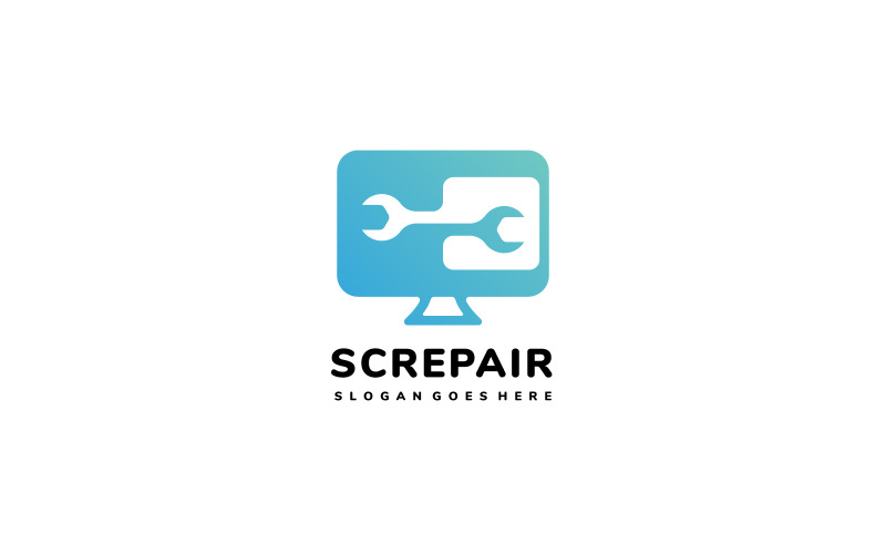 Download Шаблон логотипа "Computer Screen Repair Logo Template" / Computer Screen Repair Logo Template - Шаблон логотипа на тему графика bug,clean,computer,computer repair,computer tech,defense,developer,diagnose,fix,gear,hard drive,hardware,laptop,online,repair,scan,screen
