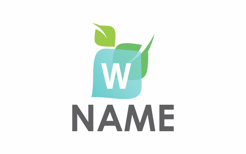 Download Шаблон логотипа "Green Letter W Logo Template" / Green Letter W Logo Template - Шаблон логотипа на тему графика green,design,sign,letter,font,symbol,icon,alphabet,vector,logo,creative,element,logotype,leaf,template,color,nature,letter w,floral