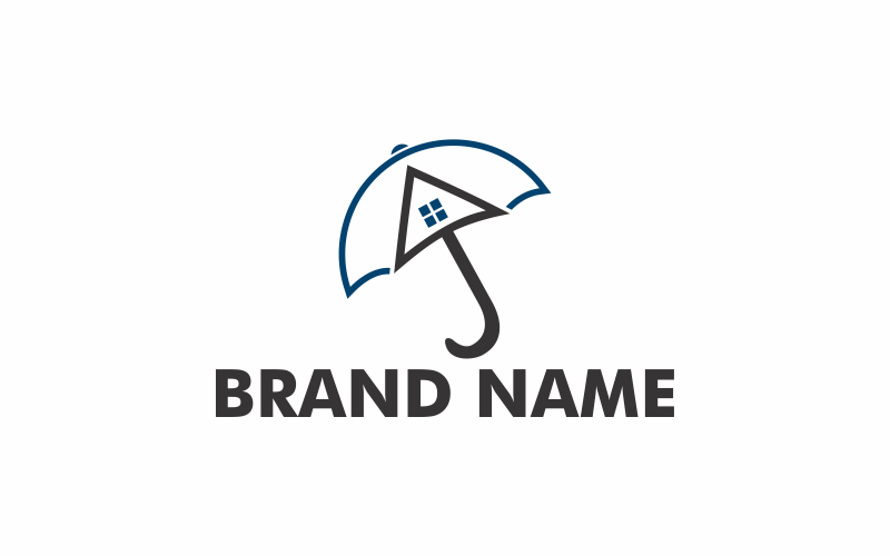 Download Шаблон логотипа "Umbrella House Logo Template" / Umbrella House Logo Template - Шаблон логотипа на тему графика home,umbrella,house,concept,business,estate,safety,building,design,real,safe,care,icon,vector,illustration,residential,flat,rain,construction,apartment