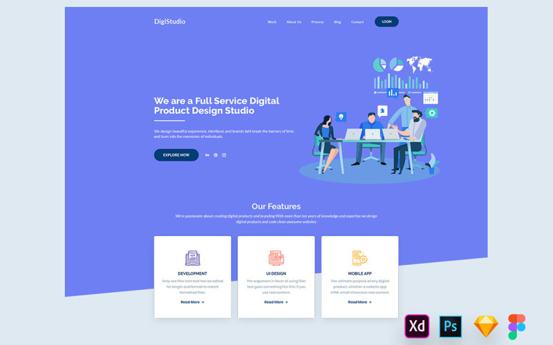 Download UI элементы "Hero Header for Digital Agency Websites" / Hero Header for Digital Agency Websites - UI элементы на тему графика uikit,website,widgets,dashboard,uidesign,heroheader,agency,business,blog,corporate,creative,bootstrap,landingpage,product,webdesign,restaurant,realestate,education,mobile app