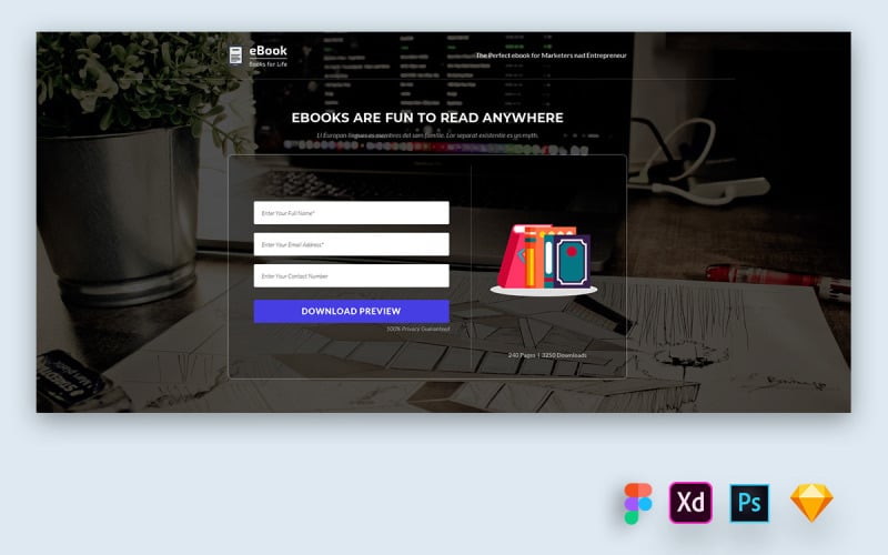 Download UI элементы "Hero Header for Ebook Websites" / Hero Header for Ebook Websites - UI элементы на тему графика uikit,website,widgets,dashboard,uidesign,heroheader,agency,business,blog,corporate,creative,bootstrap,landingpage,product,webdesign,restaurant,realestate,education,mobile app