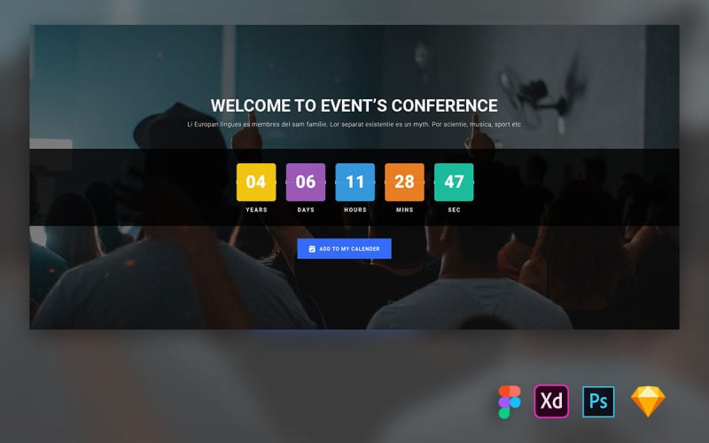 Download UI элементы "Hero Header for Event and Conference Websites" / Hero Header for Event and Conference Websites - UI элементы на тему графика uikit,website,widgets,dashboard,uidesign,heroheader,agency,business,blog,corporate,creative,bootstrap,landingpage,product,webdesign,restaurant,realestate,education,mobile app