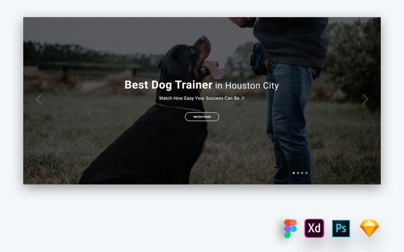 Download UI элементы "Hero Header for Pets Training Websites" / Hero Header for Pets Training Websites - UI элементы на тему графика uikit,website,widgets,dashboard,uidesign,heroheader,agency,business,blog,corporate,creative,bootstrap,landingpage,product,webdesign,restaurant,realestate,education,mobile app