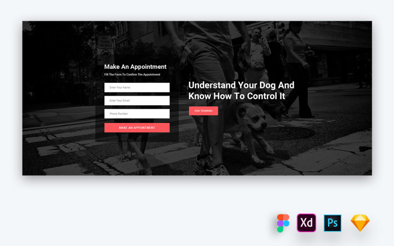 Download UI элементы "Hero Header for Pets Training Websites" / Hero Header for Pets Training Websites - UI элементы на тему графика uikit,website,widgets,dashboard,uidesign,heroheader,agency,business,blog,corporate,creative,bootstrap,landingpage,product,webdesign,restaurant,realestate,education,mobile app
